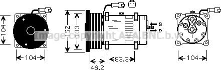 Ava Quality Cooling CPK004 - Компрессор кондиционера autospares.lv