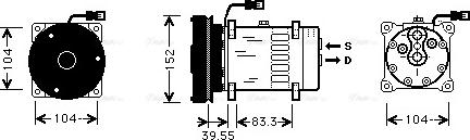 Ava Quality Cooling CPAK003 - Компрессор кондиционера autospares.lv