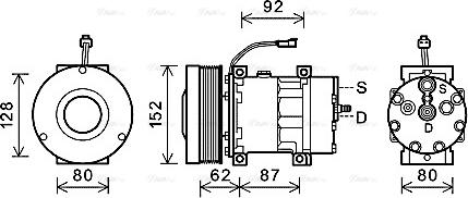 Ava Quality Cooling CPAK014 - Компрессор кондиционера autospares.lv