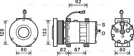 Ava Quality Cooling CPAK016 - Компрессор кондиционера autospares.lv