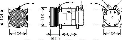 Ava Quality Cooling FDAK452 - Компрессор кондиционера autospares.lv