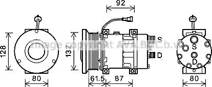 Ava Quality Cooling CPK011 - Компрессор кондиционера autospares.lv