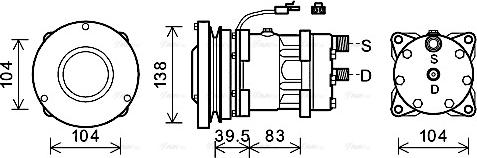 Ava Quality Cooling CPAK017 - Компрессор кондиционера autospares.lv