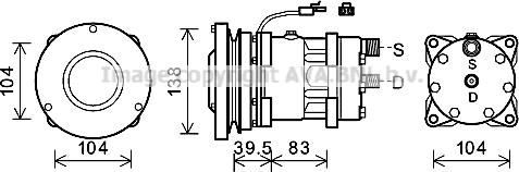 Ava Quality Cooling CPK017 - Компрессор кондиционера autospares.lv