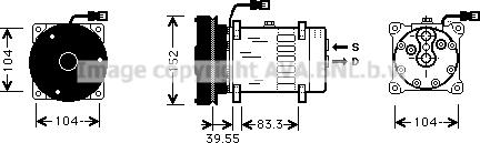 Ava Quality Cooling CPK003 - Компрессор кондиционера autospares.lv