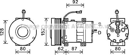 Ava Quality Cooling CPK014 - Компрессор кондиционера autospares.lv