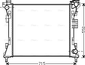 Ava Quality Cooling CR 2104 - Радиатор, охлаждение двигателя autospares.lv