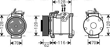 Ava Quality Cooling CRAK109 - Компрессор кондиционера autospares.lv