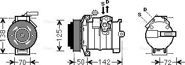Ava Quality Cooling CRAK129 - Компрессор кондиционера autospares.lv