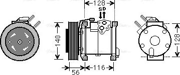 Ava Quality Cooling CR K108 - Компрессор кондиционера autospares.lv