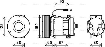 Ava Quality Cooling CSAK013 - Компрессор кондиционера autospares.lv