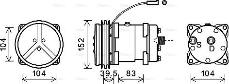 Ava Quality Cooling CSAK020 - Компрессор кондиционера autospares.lv