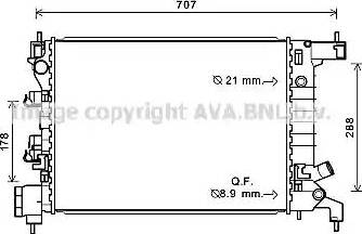 Ava Quality Cooling CT2047 - Радиатор, охлаждение двигателя autospares.lv