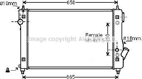 Ava Quality Cooling CT2078 - Радиатор, охлаждение двигателя autospares.lv