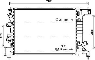 Ava Quality Cooling CTA2047 - Радиатор, охлаждение двигателя autospares.lv