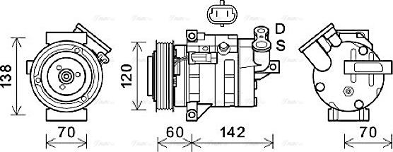 Ava Quality Cooling CTK052 - Компрессор кондиционера autospares.lv