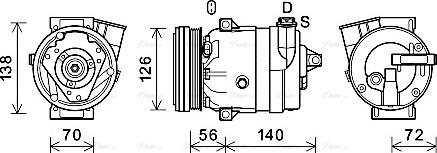 Ava Quality Cooling CTK066 - Компрессор кондиционера autospares.lv