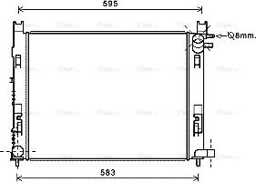 Ava Quality Cooling DAA2008 - Радиатор, охлаждение двигателя autospares.lv