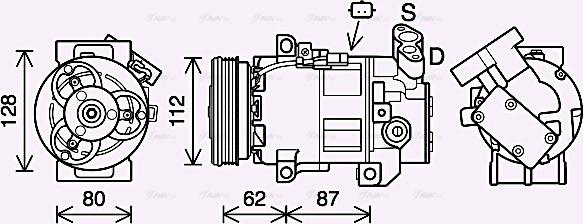 Ava Quality Cooling DAAK015 - Компрессор кондиционера autospares.lv