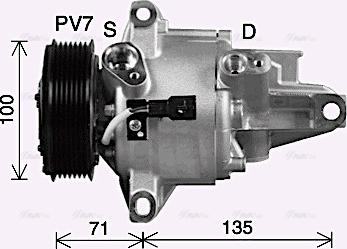 Ava Quality Cooling DAK019 - Компрессор кондиционера autospares.lv