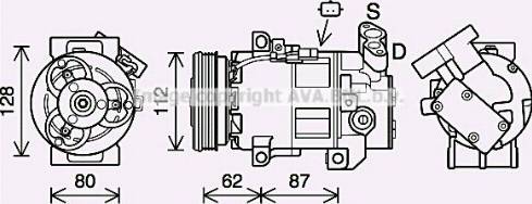 Ava Quality Cooling DAK015 - Компрессор кондиционера autospares.lv