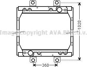 Ava Quality Cooling DF2044 - Радиатор, охлаждение двигателя autospares.lv