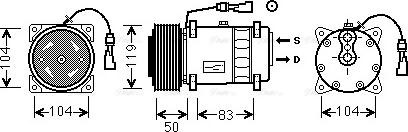 Ava Quality Cooling DFAK057 - Компрессор кондиционера autospares.lv