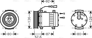 Ava Quality Cooling DFAK033 - Компрессор кондиционера autospares.lv