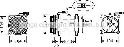Ava Quality Cooling DF K026 - Компрессор кондиционера autospares.lv