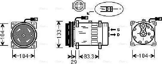 Ava Quality Cooling DFAK026 - Компрессор кондиционера autospares.lv