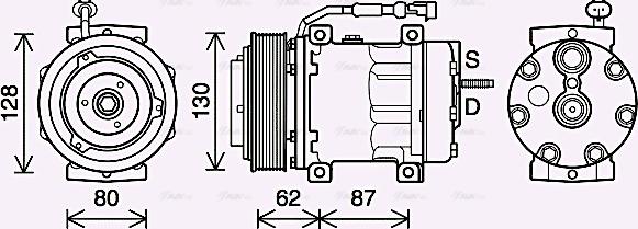 Ava Quality Cooling DFAK073 - Компрессор кондиционера autospares.lv