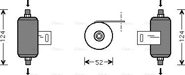 Ava Quality Cooling DF D028 - Осушитель, кондиционер autospares.lv