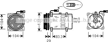 Ava Quality Cooling DFK025 - Компрессор кондиционера autospares.lv