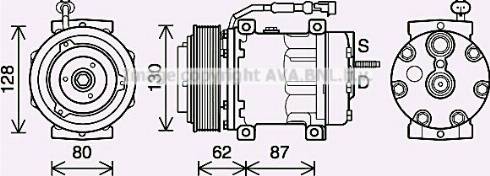 Ava Quality Cooling DFK073 - Компрессор кондиционера autospares.lv