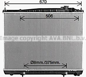 Ava Quality Cooling DN2464 - Радиатор, охлаждение двигателя autospares.lv