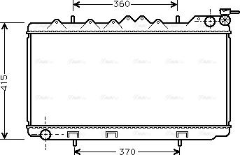 Ava Quality Cooling DN 2094 - Радиатор, охлаждение двигателя autospares.lv