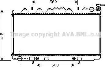 Ava Quality Cooling DN 2097 - Радиатор, охлаждение двигателя autospares.lv