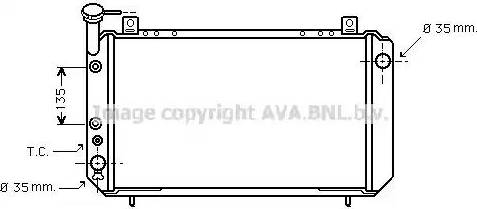 Ava Quality Cooling DN 2051 - Радиатор, охлаждение двигателя autospares.lv