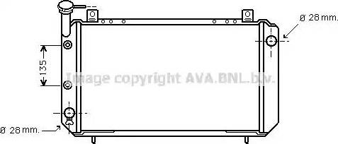 Ava Quality Cooling DN 2086 - Радиатор, охлаждение двигателя autospares.lv