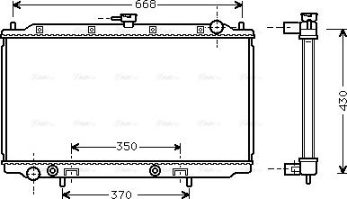 Ava Quality Cooling DN 2196 - Радиатор, охлаждение двигателя autospares.lv