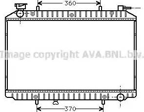 Ava Quality Cooling DN 2155 - Радиатор, охлаждение двигателя autospares.lv