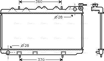 Ava Quality Cooling DN 2116 - Радиатор, охлаждение двигателя autospares.lv