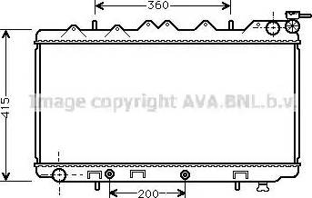 Ava Quality Cooling DN 2136 - Радиатор, охлаждение двигателя autospares.lv