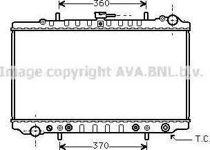 Ava Quality Cooling DN 2127 - Радиатор, охлаждение двигателя autospares.lv