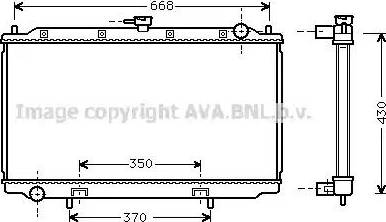 Ava Quality Cooling DN 2179 - Радиатор, охлаждение двигателя autospares.lv