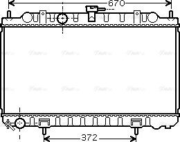 Ava Quality Cooling DN 2245 - Радиатор, охлаждение двигателя autospares.lv