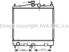 Ava Quality Cooling DN 2247 - Радиатор, охлаждение двигателя autospares.lv