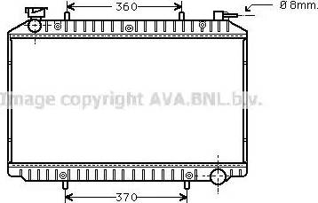 Ava Quality Cooling DN 2206 - Радиатор, охлаждение двигателя autospares.lv