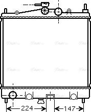 Ava Quality Cooling DN 2210 - Радиатор, охлаждение двигателя autospares.lv