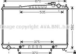 Ava Quality Cooling DN 2232 - Радиатор, охлаждение двигателя autospares.lv